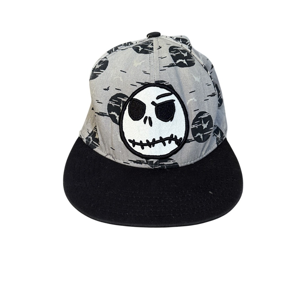 Disney Nightmare Before Christmas‎ Jack Skellington Grey Bat Print Snapback Hat